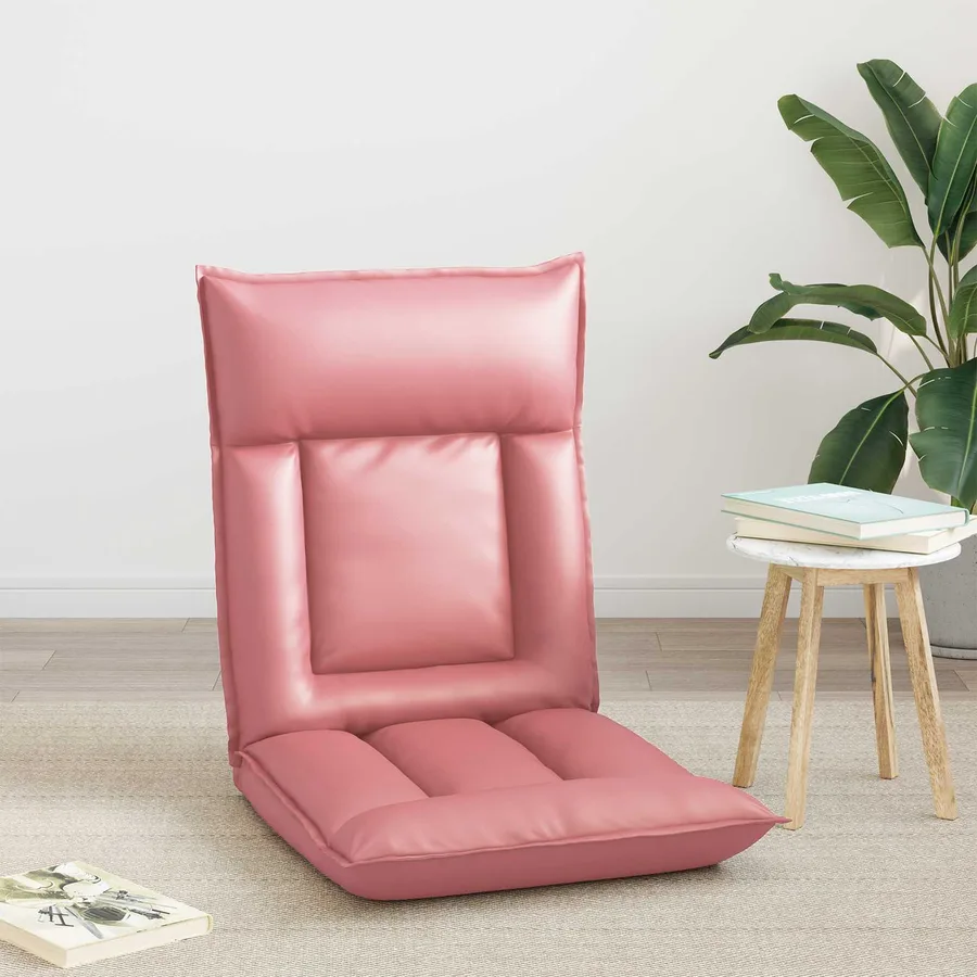 Fauteuil de sol ajustable Rose Simili cuir - 3