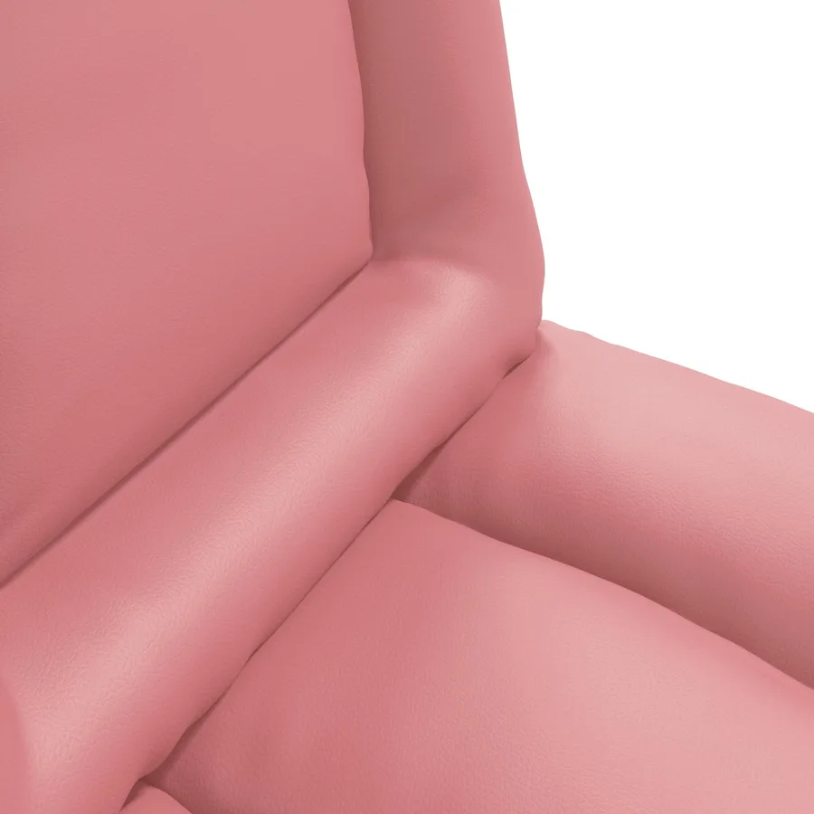Fauteuil de sol ajustable Rose Simili cuir - 7