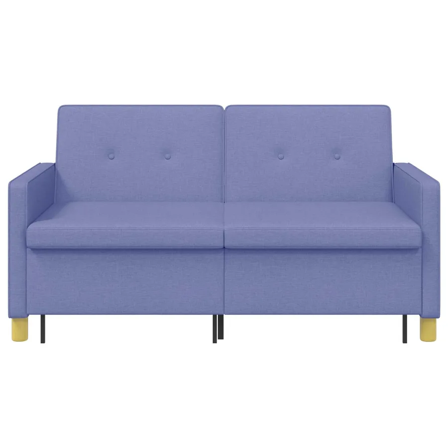 Canapé-lit escamotable Bleu denim Tissu - 7