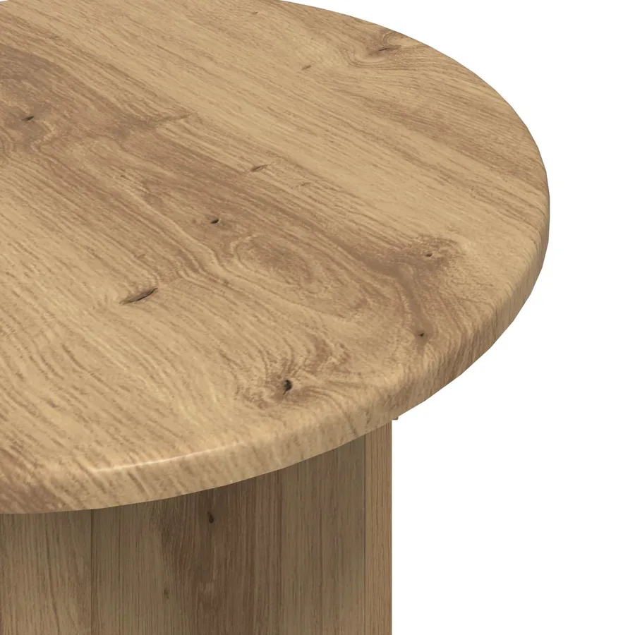 Ensemble de tables d'appoint 2 pc Chêne artisanal Ø 45 x 45 cm - 6