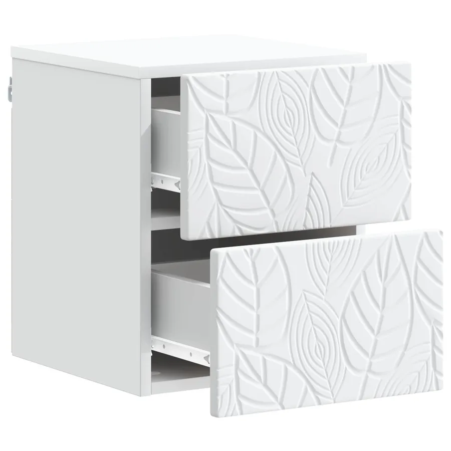 Cabinet de chevet mural 2 pcs Blanc 34,5 x 33 x 40 cm - 5