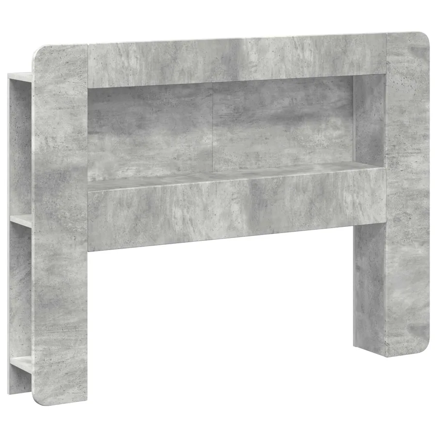 Cabinet de Tête de Lit Gris béton Bois d’ingénierie - 2