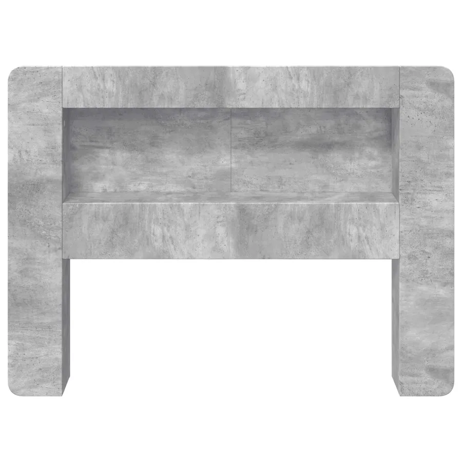 Cabinet de Tête de Lit Gris béton Bois d’ingénierie - 5