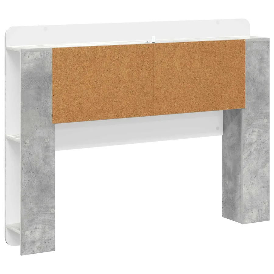 Cabinet de Tête de Lit Gris béton Bois d’ingénierie - 7