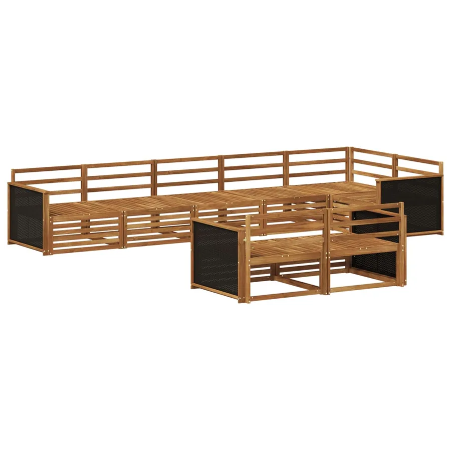 Ensemble de canapés d'extérieur 8 pcs Naturel - 2