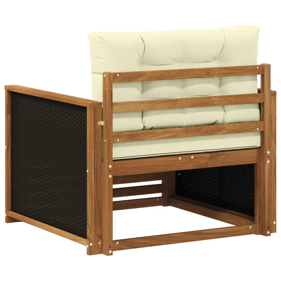 Sofa de milieu extérieur Bois d'Acacia Massif Naturel - 5