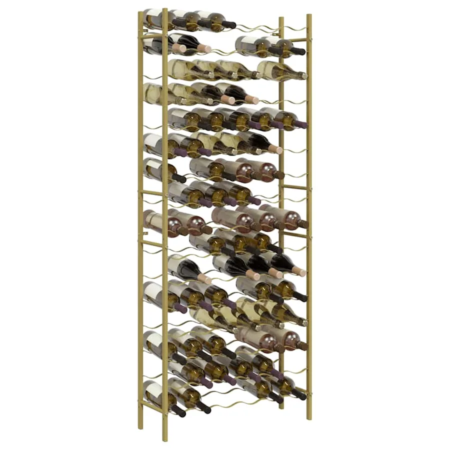 Casier à bouteilles pour 96 bouteilles Doré Métal - 4