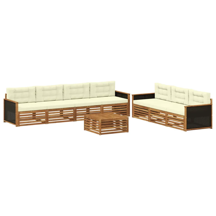 Ensemble de canapés d'extérieur 8 pcs Naturel et Crème - 2