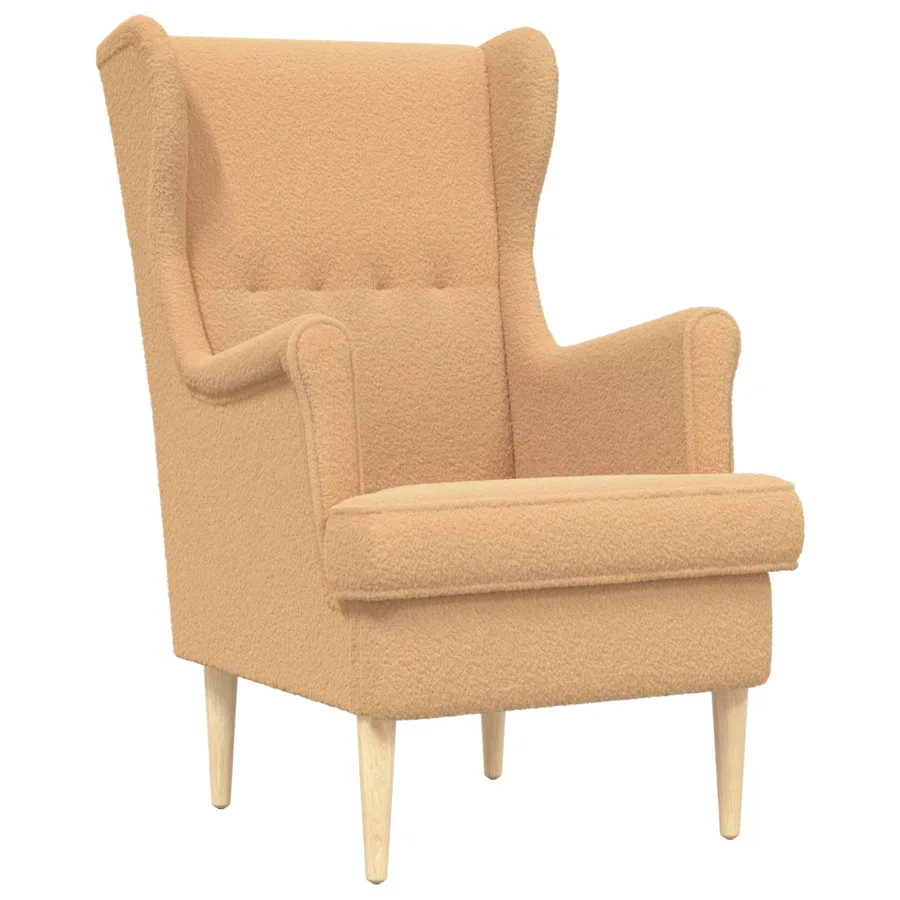 Fauteuil Beige Bouclé - 2