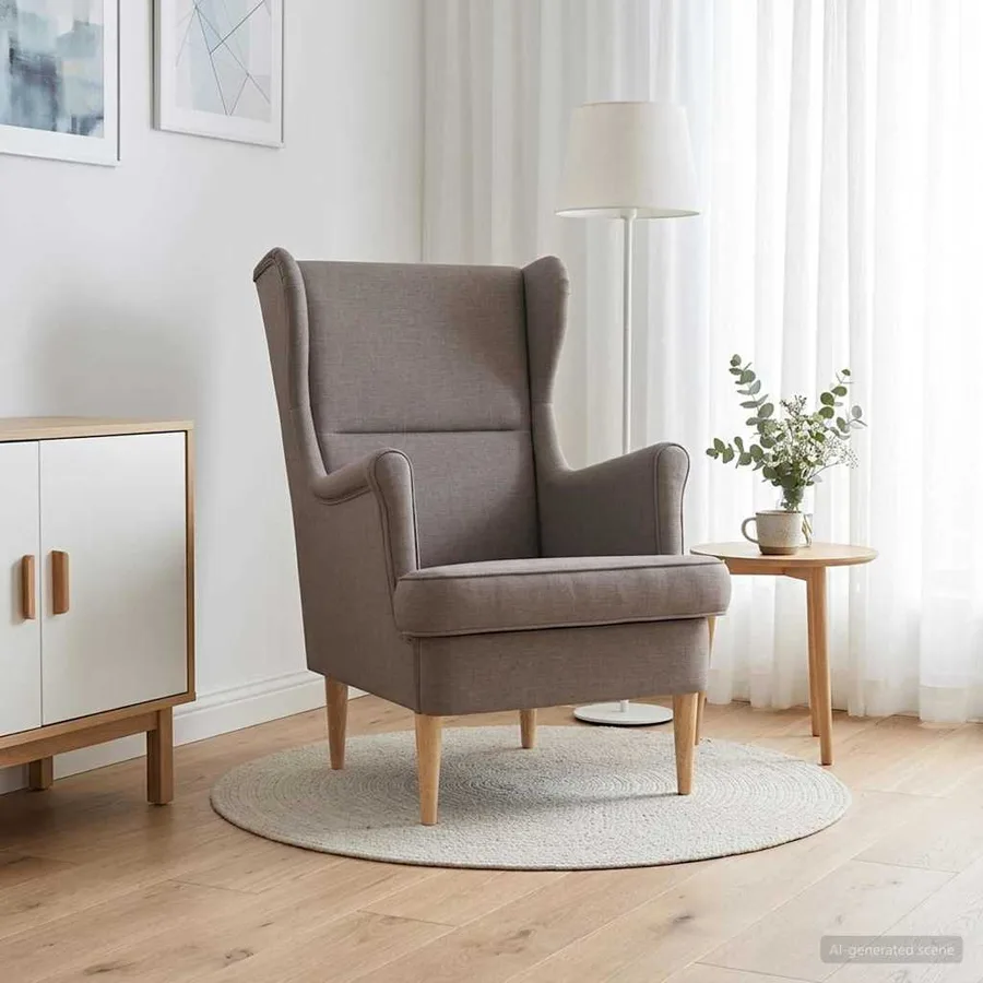 fauteuil Taupe tissu - 3