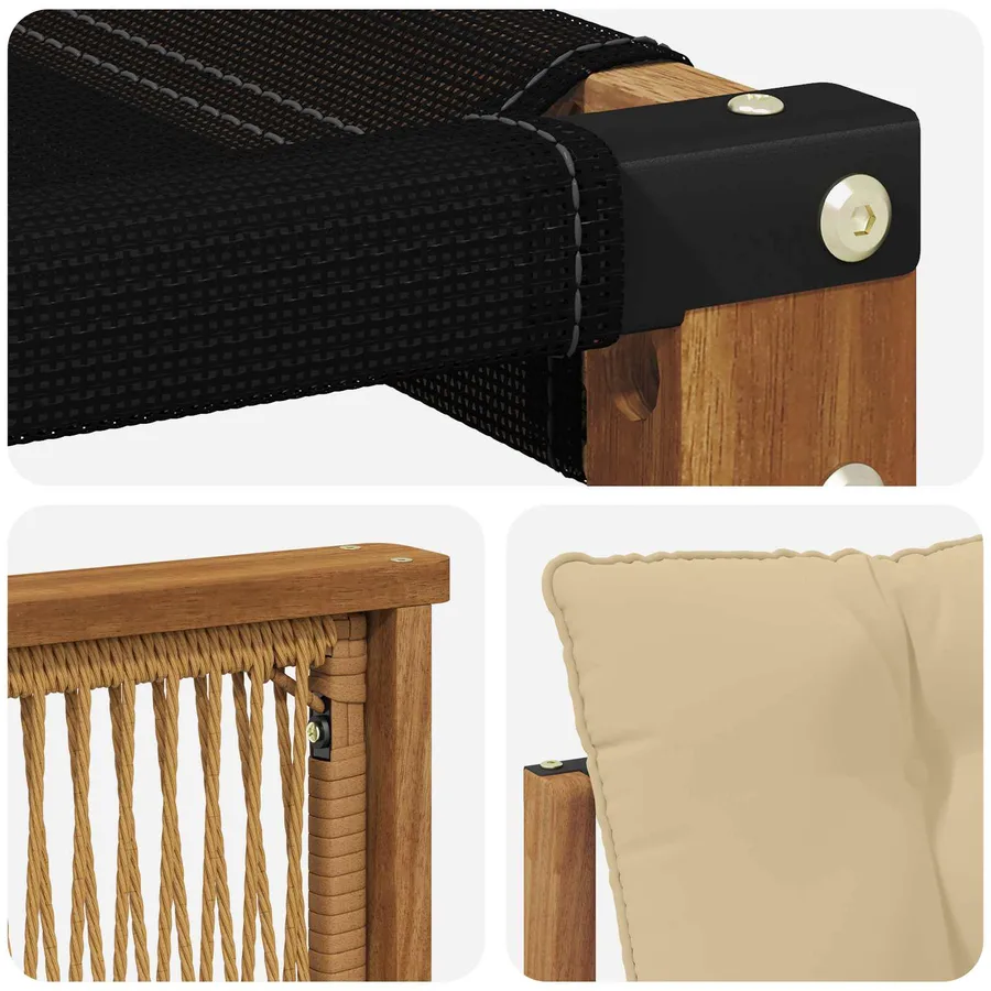 Ensemble de canapés d'extérieur 7 pcs Naturel et Beige - 7