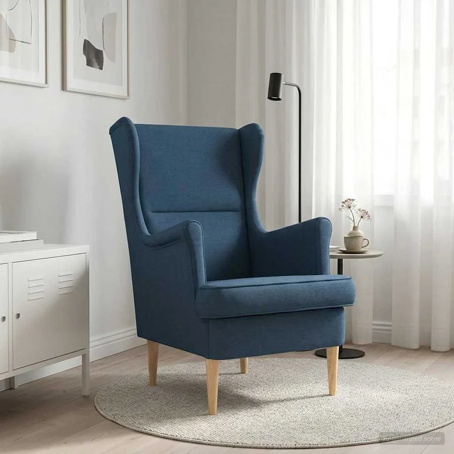 fauteuil Bleu tissu