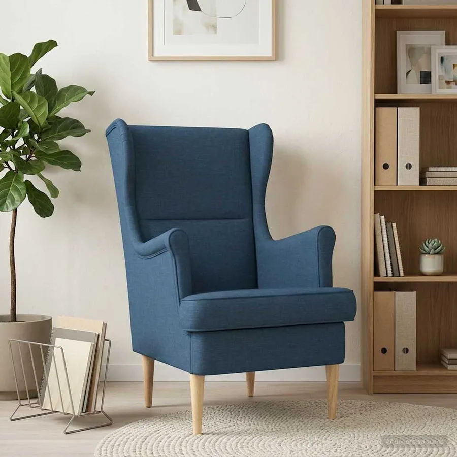 fauteuil Bleu tissu - 3