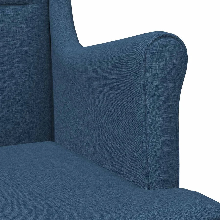 fauteuil Bleu tissu - 7