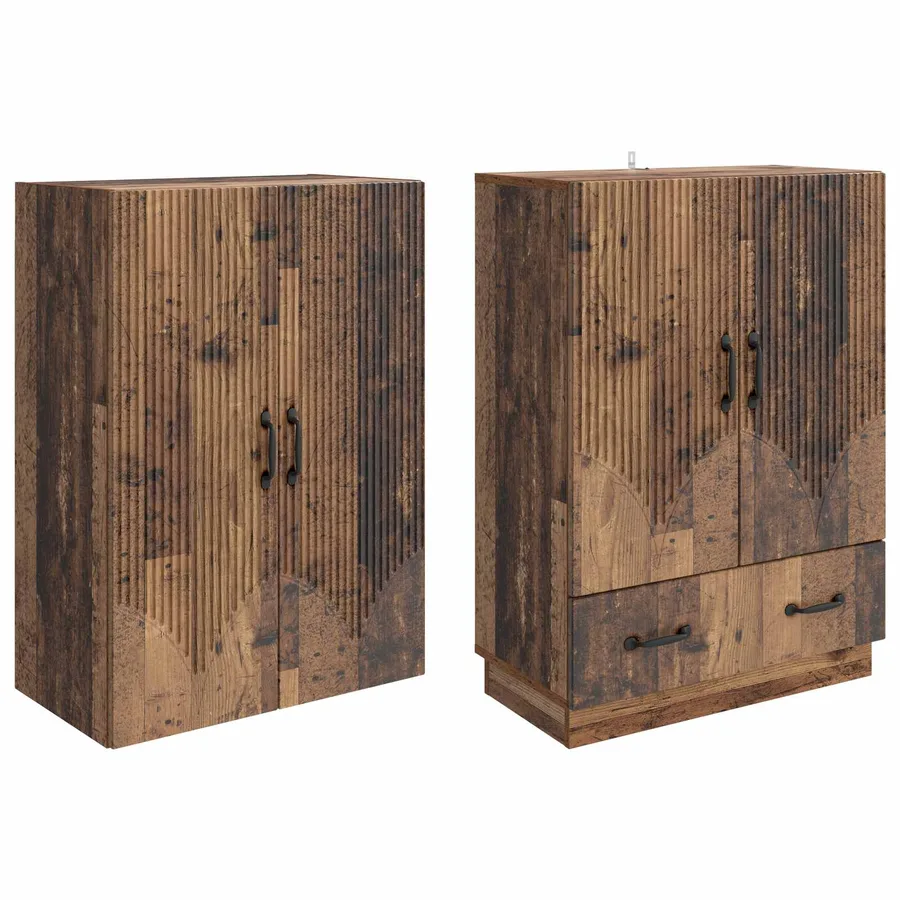 Ensemble de Meubles 2 pcs Bois ancien Bois d'ingénierie - 4