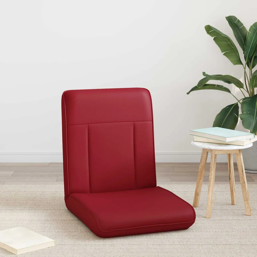 Fauteuil de sol ajustable Bordeaux Simili cuir - 3