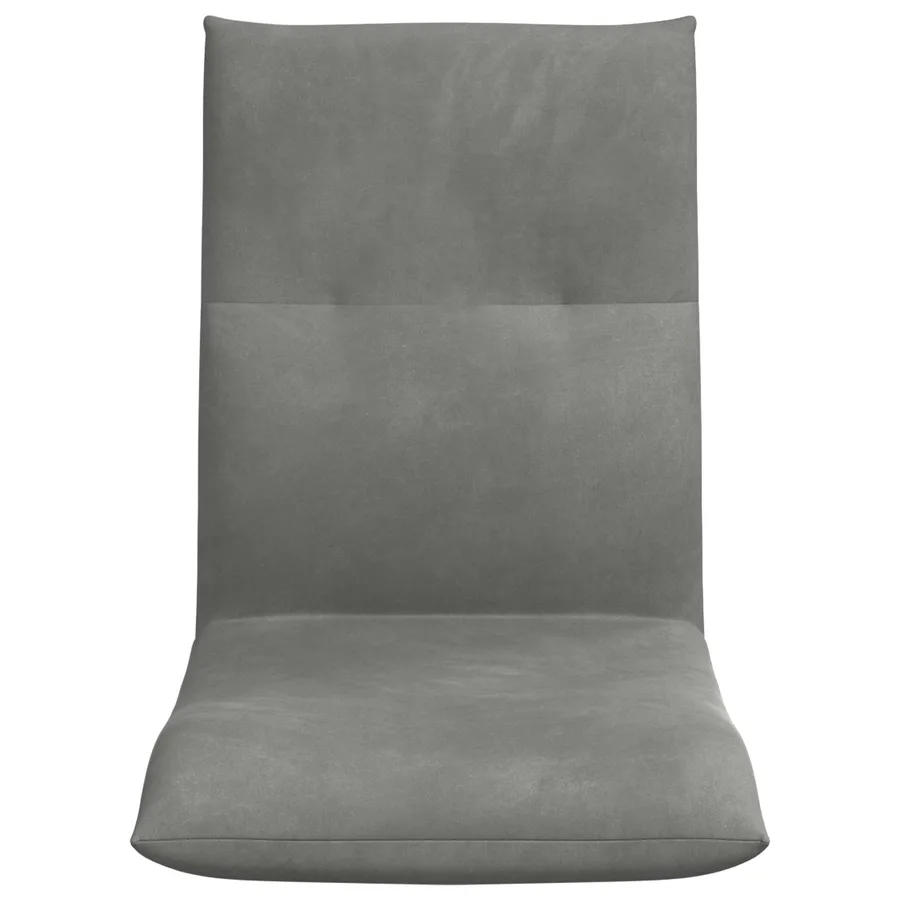 Fauteuil de sol ajustable Gris foncé Velours - 4
