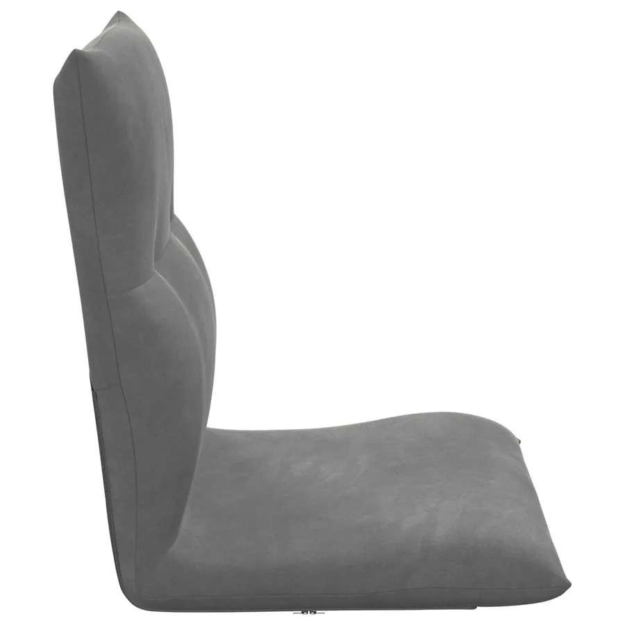 Fauteuil de sol ajustable Gris foncé Velours - 5