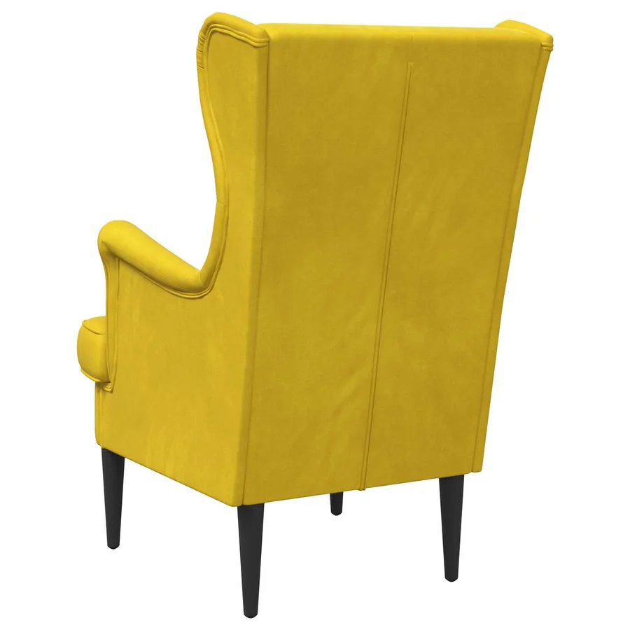 Fauteuil Jaune Velours - 6