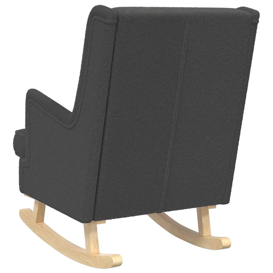 Chaise à bascule Gris foncé 62 x 80 x 85 cm Bouclé - 6