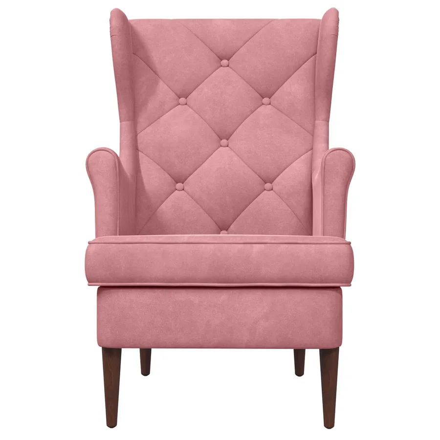 Fauteuil Rose Velours - 4