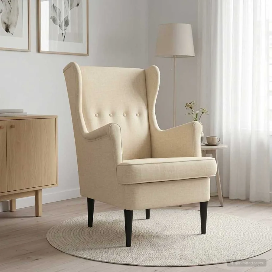 Fauteuil Crème Tissu