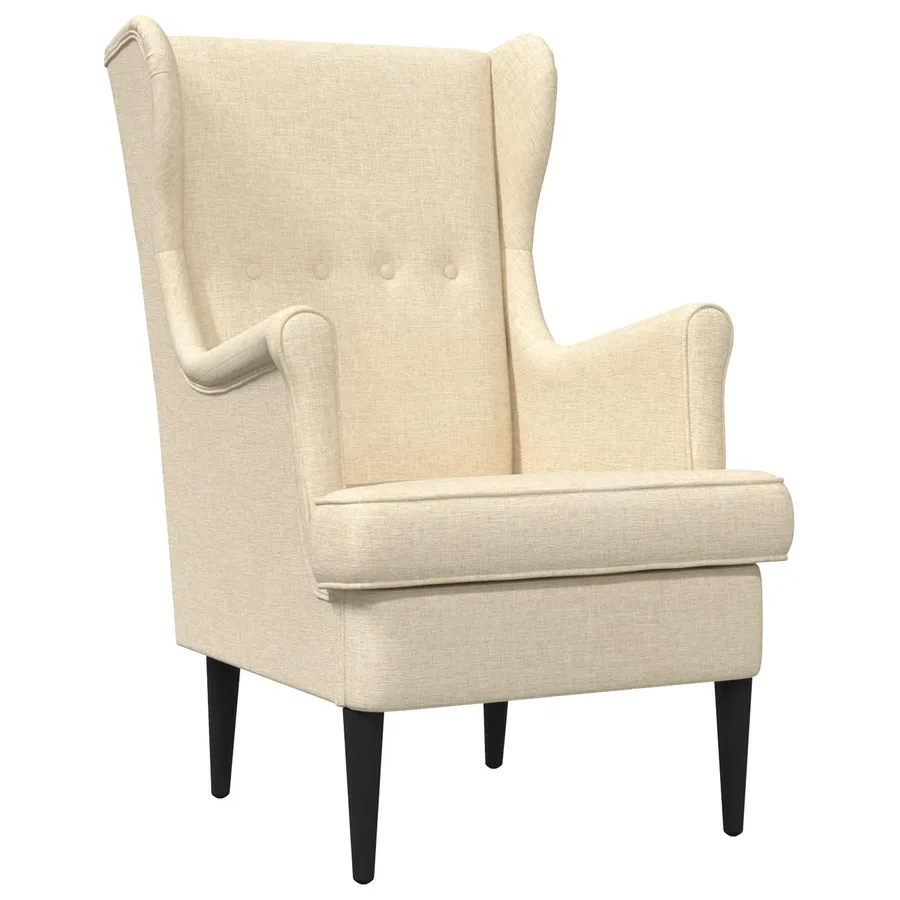 Fauteuil Crème Tissu - 2
