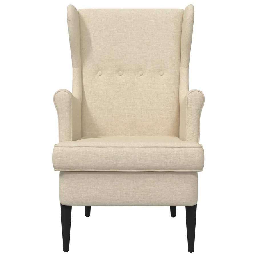 Fauteuil Crème Tissu - 4