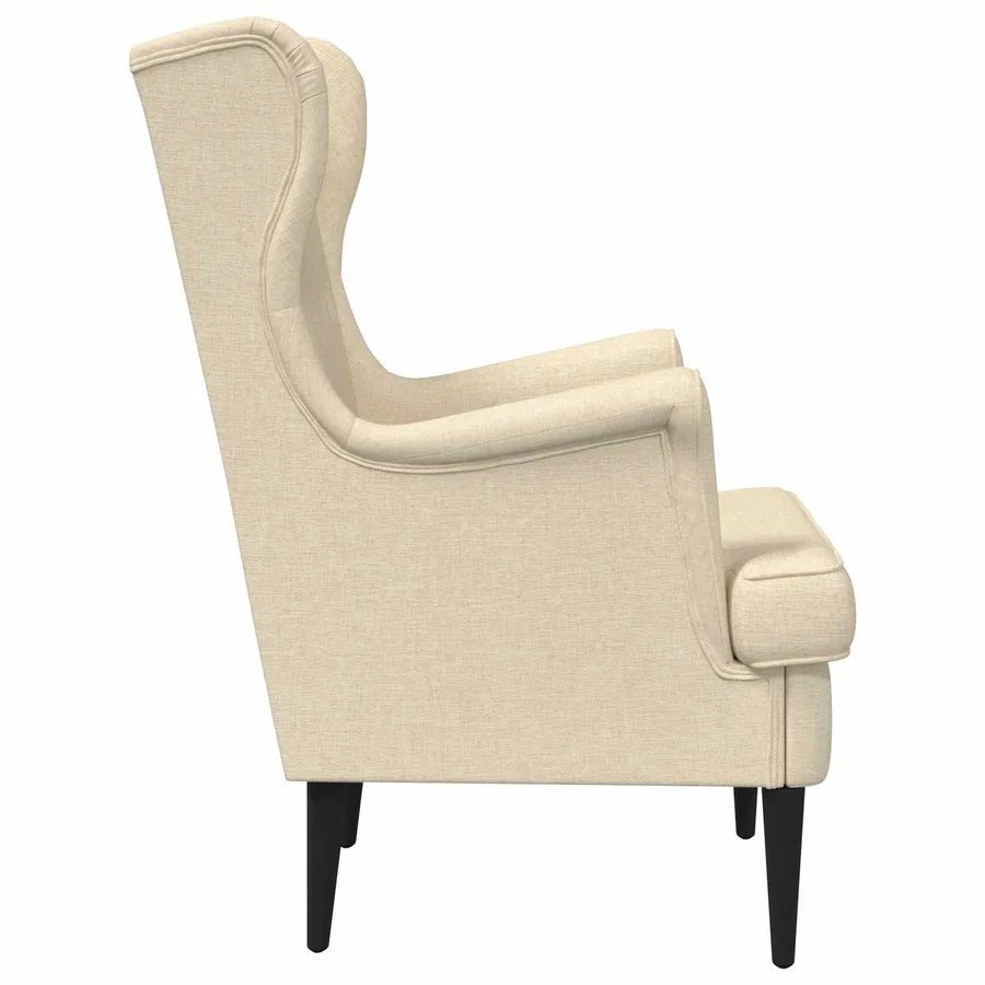 Fauteuil Crème Tissu - 5