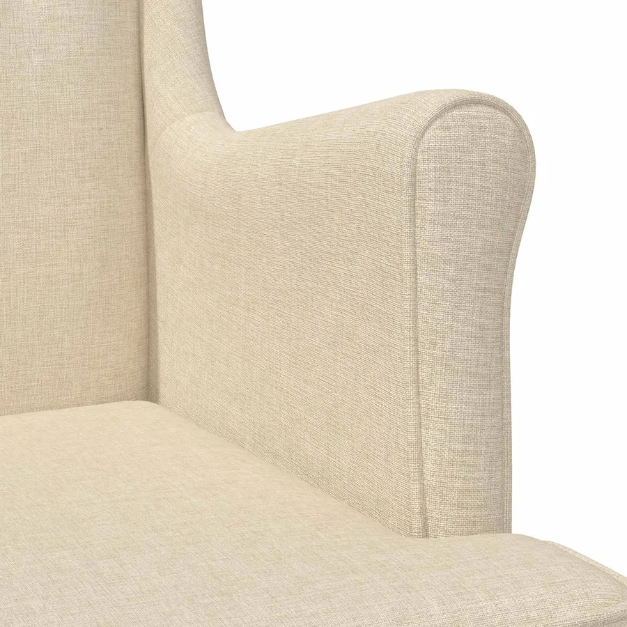 Fauteuil Crème Tissu - 7