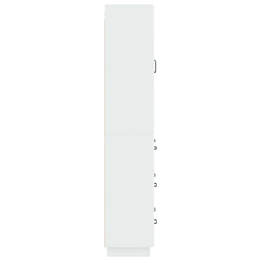 Ensemble de Meubles 2 pcs Blanc brillant 66 x 34,5 x 87 cm - 6