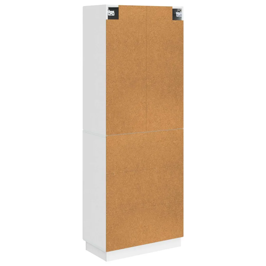 Ensemble de Meubles 2 pcs Blanc brillant Bois d'ingénierie - 7