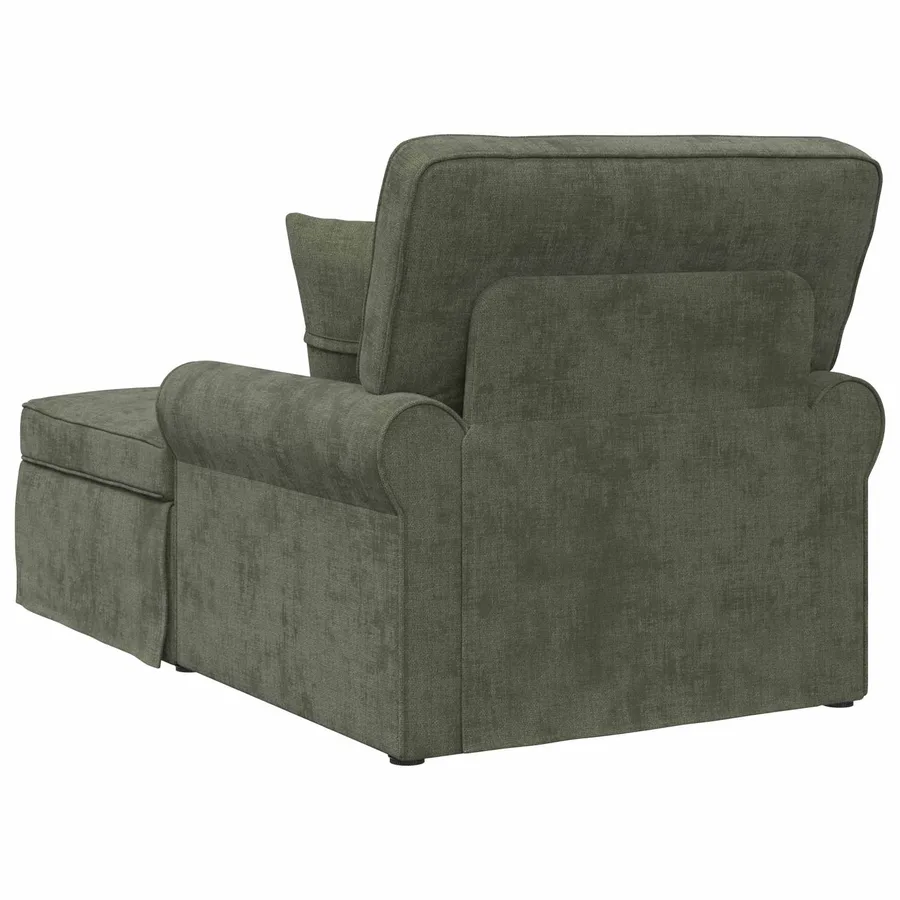 Chaise lounge avec jupe avec coussin Vert 157 x 91 x 91 cm ARES - 6