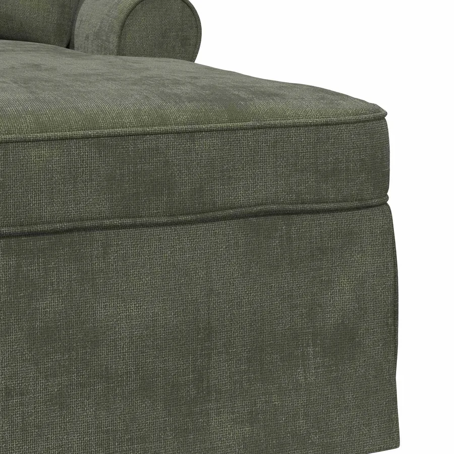 Chaise lounge avec jupe avec coussin Vert 157 x 91 x 91 cm ARES - 7