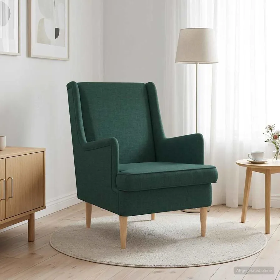 Fauteuil Vert foncé Tissu
