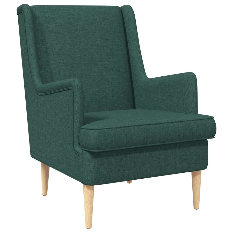 Fauteuil Vert foncé Tissu - 2