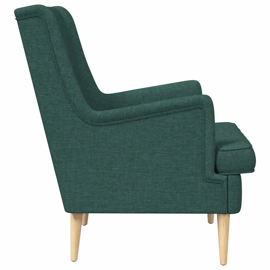 Fauteuil Vert foncé Tissu - 5