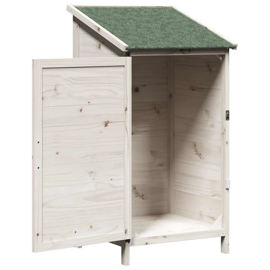 Abri de jardin Blanc 59,5 x 56 x 113,5 cm Bois de Sapin Massif - 4