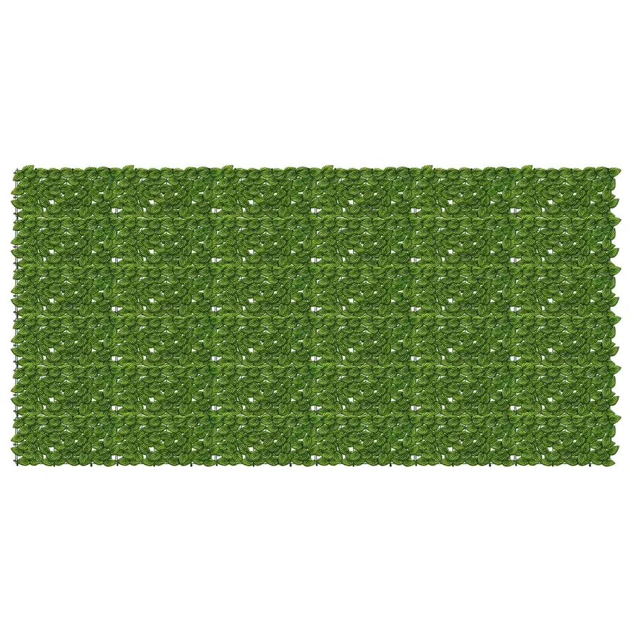 Écran de balcon avec feuilles Vert et jaune 300 x 150 cm