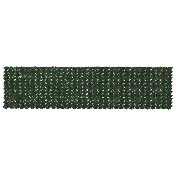 Écran de balcon avec feuilles Vert foncé 400 x 100 cm