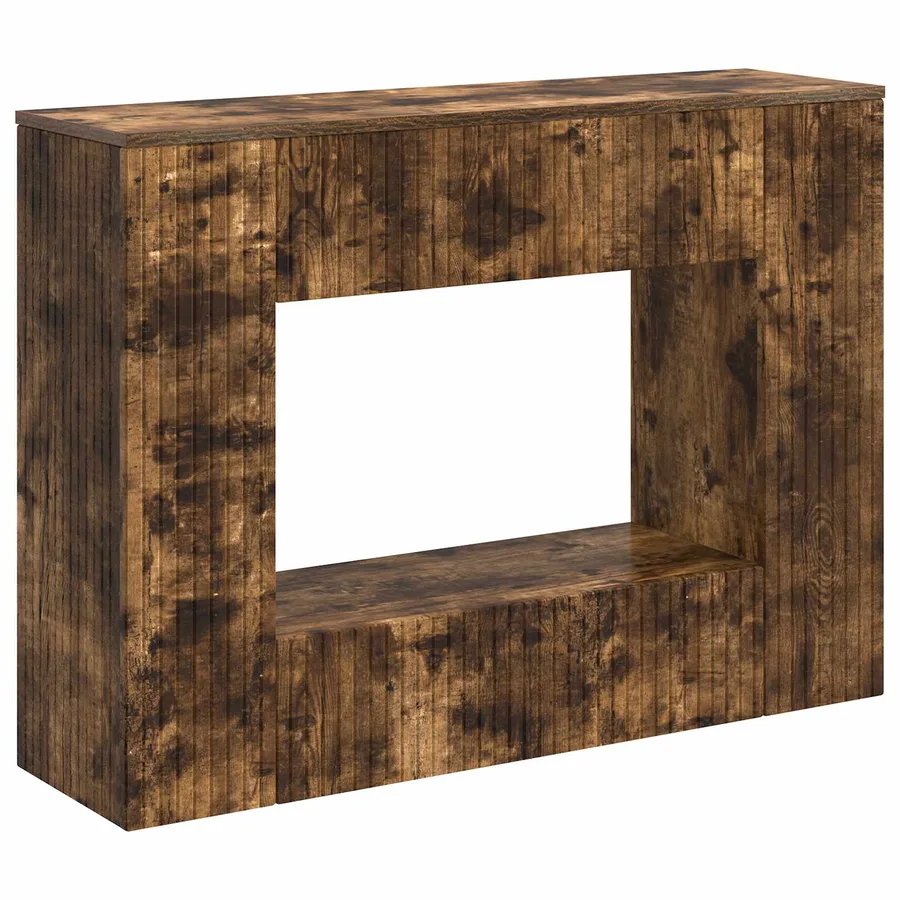 Table console Chêne Fumé 101 x 29 x 74 cm Bois d’ingénierie - 2