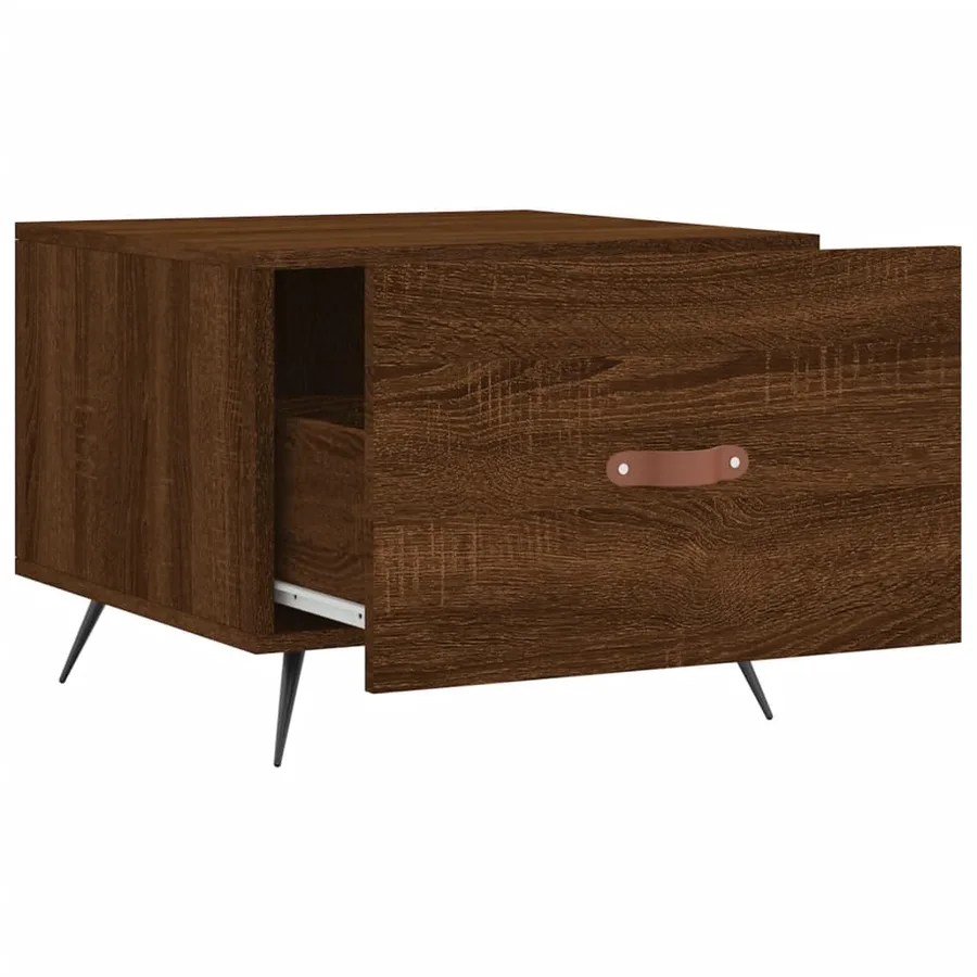 Table basse Chêne marron 50x50x40 cm Bois d'ingénierie - 6