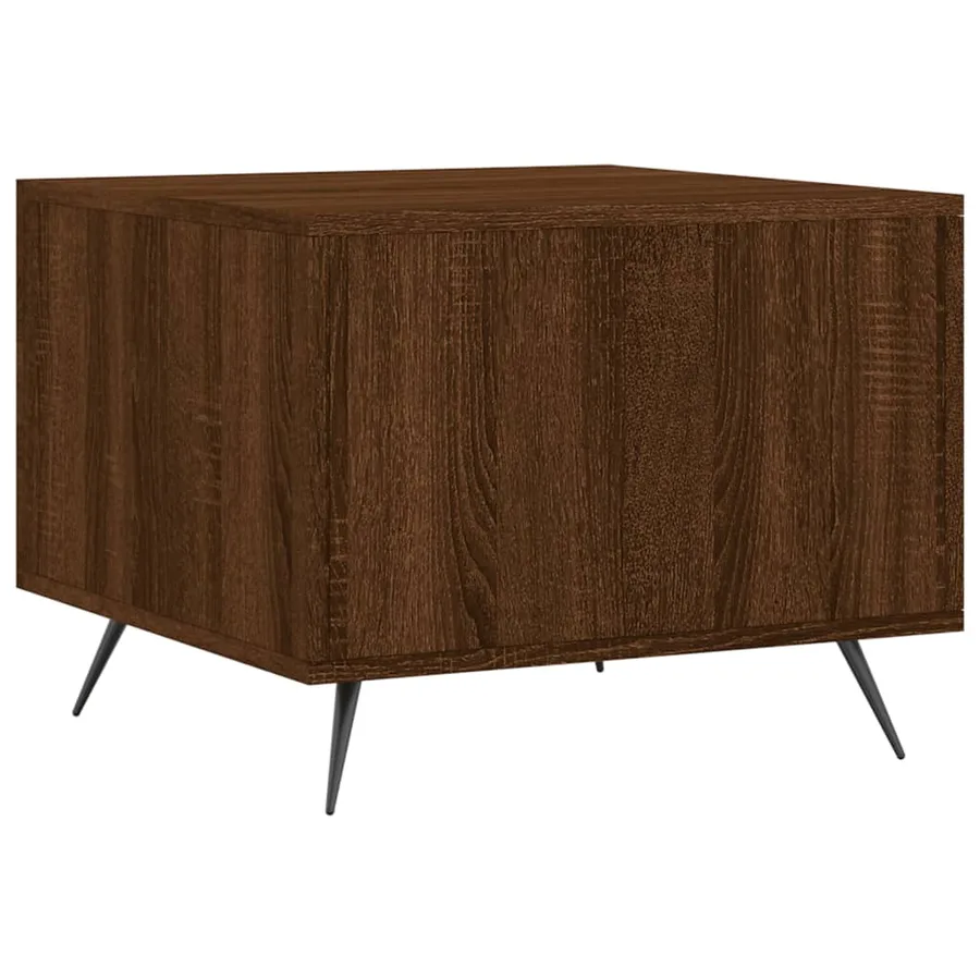 Table basse Chêne marron 50x50x40 cm Bois d'ingénierie - 8