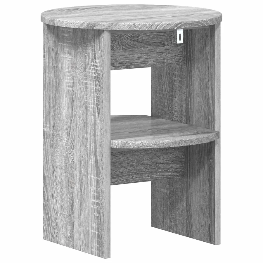 Meuble d'appoint Gris Sonoma Ø40 x 50 cm Bois d’ingénierie - 6