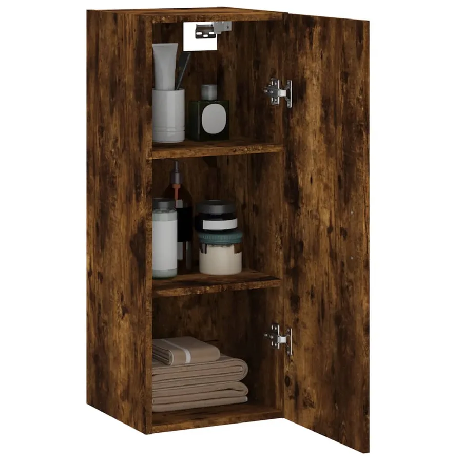 Armoire murale chêne fumé 34,5x34x90 cm - 5