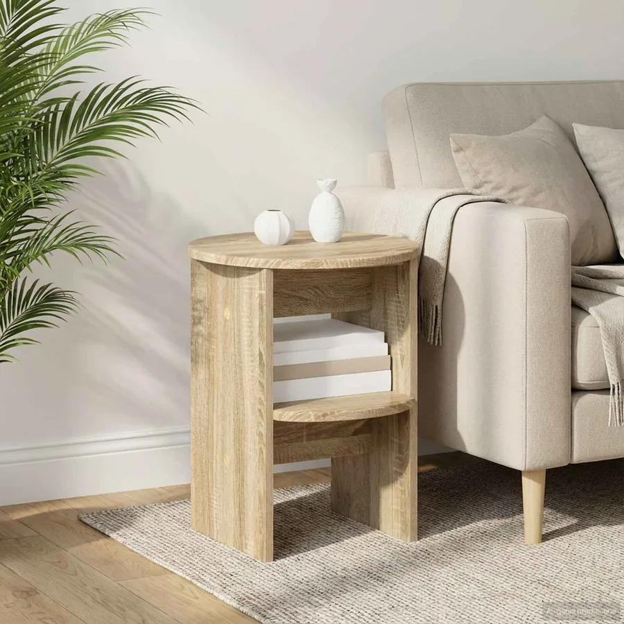 Meuble d'appoint 2 pcs Chêne Sonoma Ø40 x 50 cm