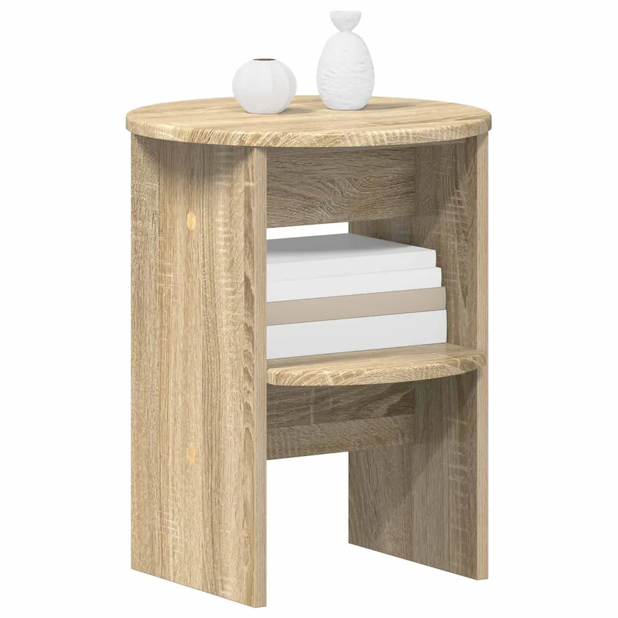 Meuble d'appoint 2 pcs Chêne Sonoma Ø40 x 50 cm - 3