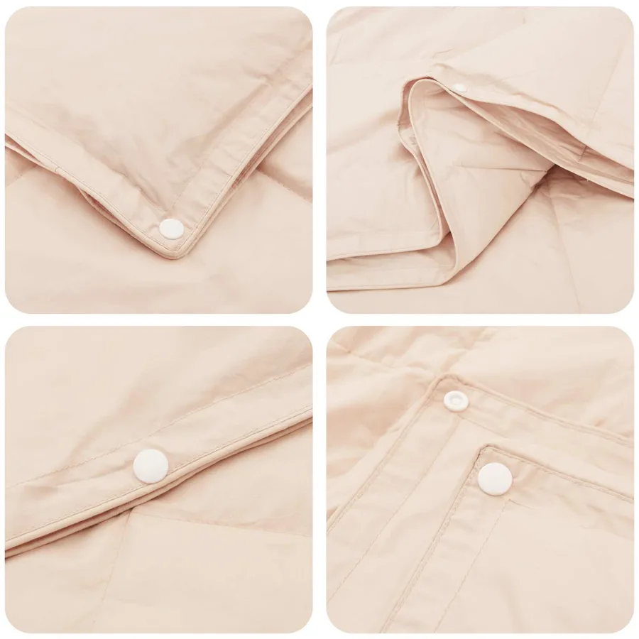 Ensemble de Duvet Beige 135 x 200 cm Coton, Kapok, Polyester - 5