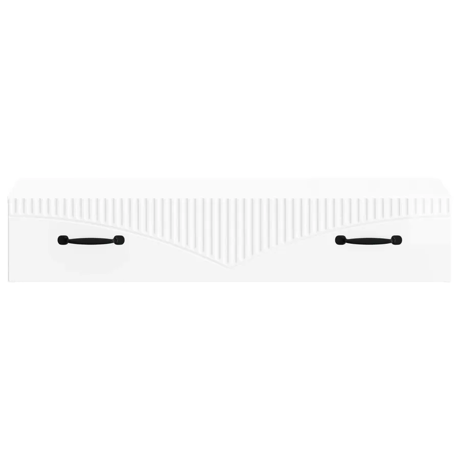 Table d'appoint murale Blanc brillant 87,5 x 34,5 x 17 cm - 5
