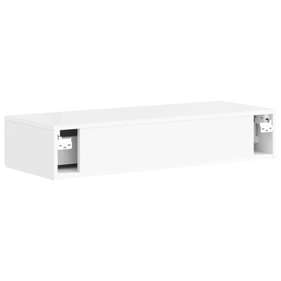 Table d'appoint murale Blanc brillant 87,5 x 34,5 x 17 cm - 7